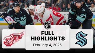 NHL Highlights | Red Wings vs. Kraken | February 04, 2025