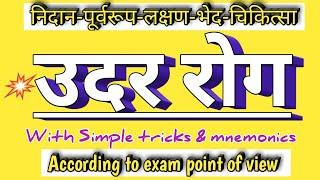 उदर रोग । उदर रोग चिकित्सा , सामान्य लक्षण , भेद with simple & easy mnemonic l  #Bams #AIAPGET