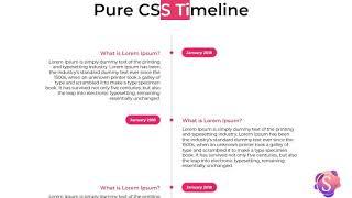 Pure Html and CSS vertical Timeline Design - How To Create a Timeline - Tutorial YouTube