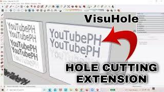 How to use VisuHole cutting extension in Sketchup | STENCIL #shorts #tutorial #short