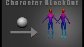 zbrush simple character blockout timelapse