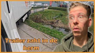 TRAILER ZAKT IN DE BERM!  | VLOG #157