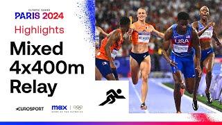 WHAT A FINISH!  | Mixed 4x400m Relay Final Highlights | #Paris2024 #Olympics