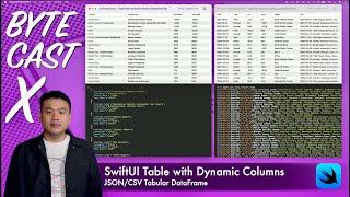 ByteCast X - SwiftUI Table with Dynamic Columns | JSON/CSV Tabular Data Frame