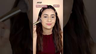 Gen Z VS Millennials: Makeup Edition | Full Face Makeup Guide | Beauty Battle | Nykaa #Shorts