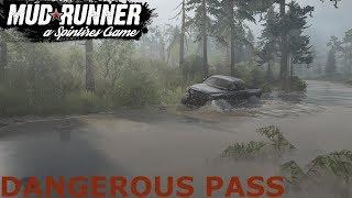 SpinTires: MudRunner | Dangerous Pass | Map Mod | Nix 97 Dodge Dakota | PC Gameplay