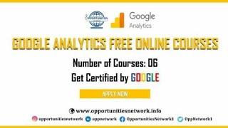 Google Analytics Free Online Courses | Learn Data Analysis | Opportunities Network