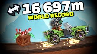 This Record Is Almost IMPOSSIBLE To Beat 16 697m Sports Car Arena - Hill Climb Racing 2