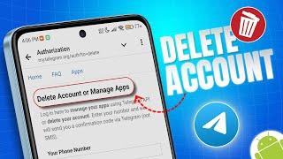 How to Delete Telegram Account From Android | Deactivate Telegram Account on Android