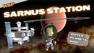 SARNUS SPACE STATION in Kerbal Space Program (Outer Planets Mod) -Stock Parts!