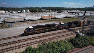 NS and CSX Stacks and Freights at Howell and the MONON Heads Back to Pine for Another Look