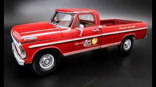 1968 Ford F250 390 V8 Custom Cab Pickup Truck 1/25 Scale Model Kit How To Build Paint Engine Weather