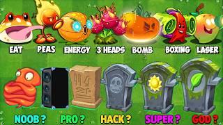 All ORANGE & RED Plants Vs Team Gravestones Battlez - Who Will WIn? - PVZ 2 Plant vs Plant