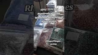 Wholesale Bulk Bags Rhinestones 50%-75% Off BlingeeThingee on Etsy #bling #crystals #Rhinestones