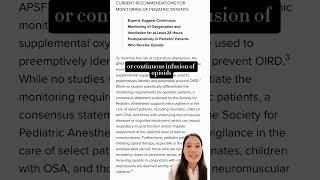 In pediatric patients on opioid therapy, the first postoperative day is crucial. Part 2 of 3
