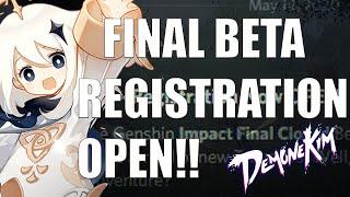 Final Genshin Impact Closed Beta Registration Instructions