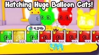 I Hatch Royal Egg Using 10 Accounts To Get Huge Balloon Cat! - Pet Simulator X Roblox