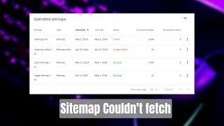 How to Solve Sitemap Couldn't fetch problem