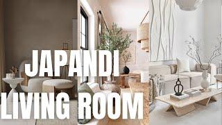 Japandi Living Room Decor Ideas. Living Room Inspiration with Japandi Style.