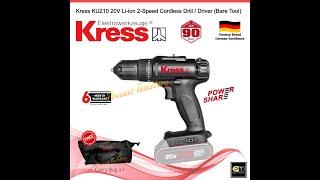 Kress KU210 20V Li ion 2 Speed Cordless Drill  Driver