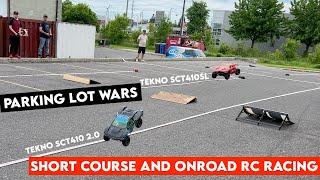 TEKNO SCT410SL vs SCT410 2.0 in PARKING LOT WARS RC Racing