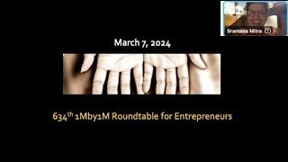 634th 1Mby1M Roundtable for Entrepreneurs