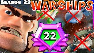 Boom Beach Warships Season 23 - This BASE got me to Rank 22 [6 ER]