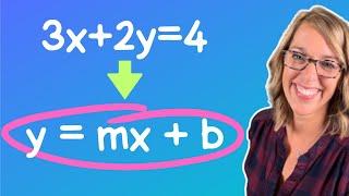Rewrite Equation of a Line in Slope Intercept Form | Find Slope and Y-Intercept of a Line