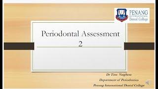 Diagnosis of Periodontal Diseases 2& 3