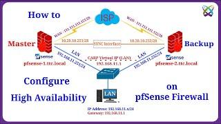 pfSense - Configure High Availability and CARP Virtual IP LAN on pfSense