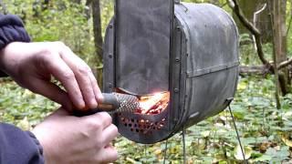 Походная печка Рдейка. Tent wood stove Rdeika.