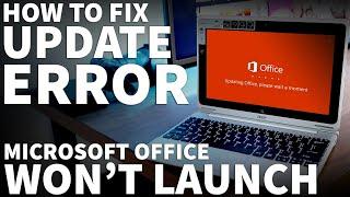 How To Fix Microsoft Office Updating Office Please Wait A Moment Error - Stuck Loading Update Office