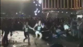 Graphic content: Chaos as gunfire rakes Las Vegas concert