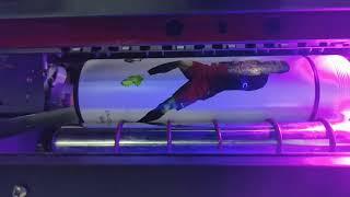 Watter bottle printing demo by uv multifunction printer