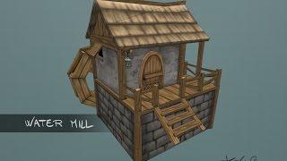 [3D][HandPainted] Lowpoly Watermill