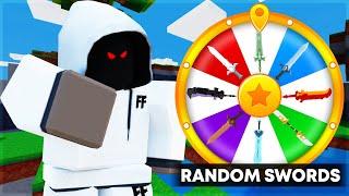 The Random Sword CHALLENGE.. (Roblox bedwars)