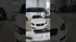 Subaru legacy. Оклейка морды авто пленкой Hexis