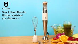 UTALENT 3-in-1 8-Speed Blender | Best Immersion Hand Blender | Best Hand Blender | Hand Blender