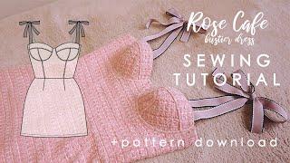 Bustier Dress Sewing Tutorial |Rose Cafe| + Pattern Download