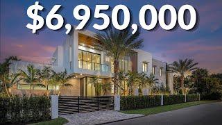 Touring a $6,950,000 MODERN Mansion With Waterfront | Delray Beach Luxury Home Tour