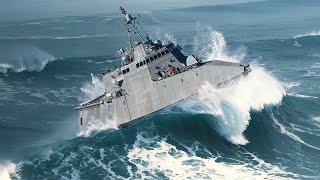 Why TERRIFYING WAVES Can't Sink US Navy's $500M Combat Ship in Rough Seas