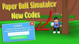 ROBLOX PAPER BALL SIMULATOR ALL NEW CODES!