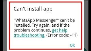 How to fix Can't install app-Error code 11 in Google Play store