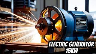 How To Make Free Electricity Generator With Motor 15 KW Real Electric Generator