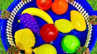 Learn Fruits and Vegetables in English for Kids Banana Apple Pomegranate Lemon | English for Kids
