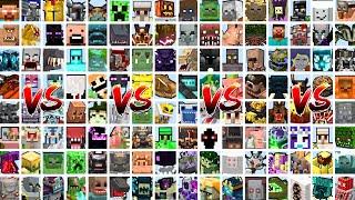 ALL MINECRAFT MOST POWERFUL BOSS MOBS TOURNAMENT | Minecraft Mob Battle