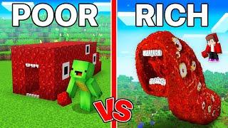 JJ vs Mikey TRAIN EATER SCP Statue Battle in Minecraft - Maizen