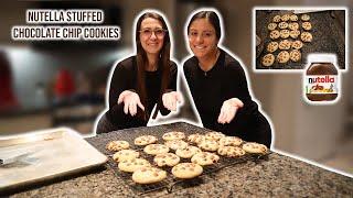 BAKE WITH ME! EASY Baking for NON-BAKERS! Nutella Stuffed Chocolate Chip Cookies!