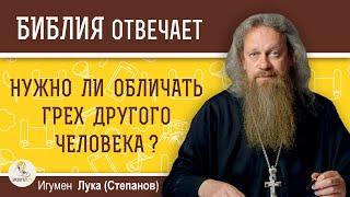 Нужно ли ОБЛИЧАТЬ ГРЕХ  другого человека ?  Игумен Лука (Степанов)