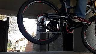 mountain bike slow motion rotational stoppie